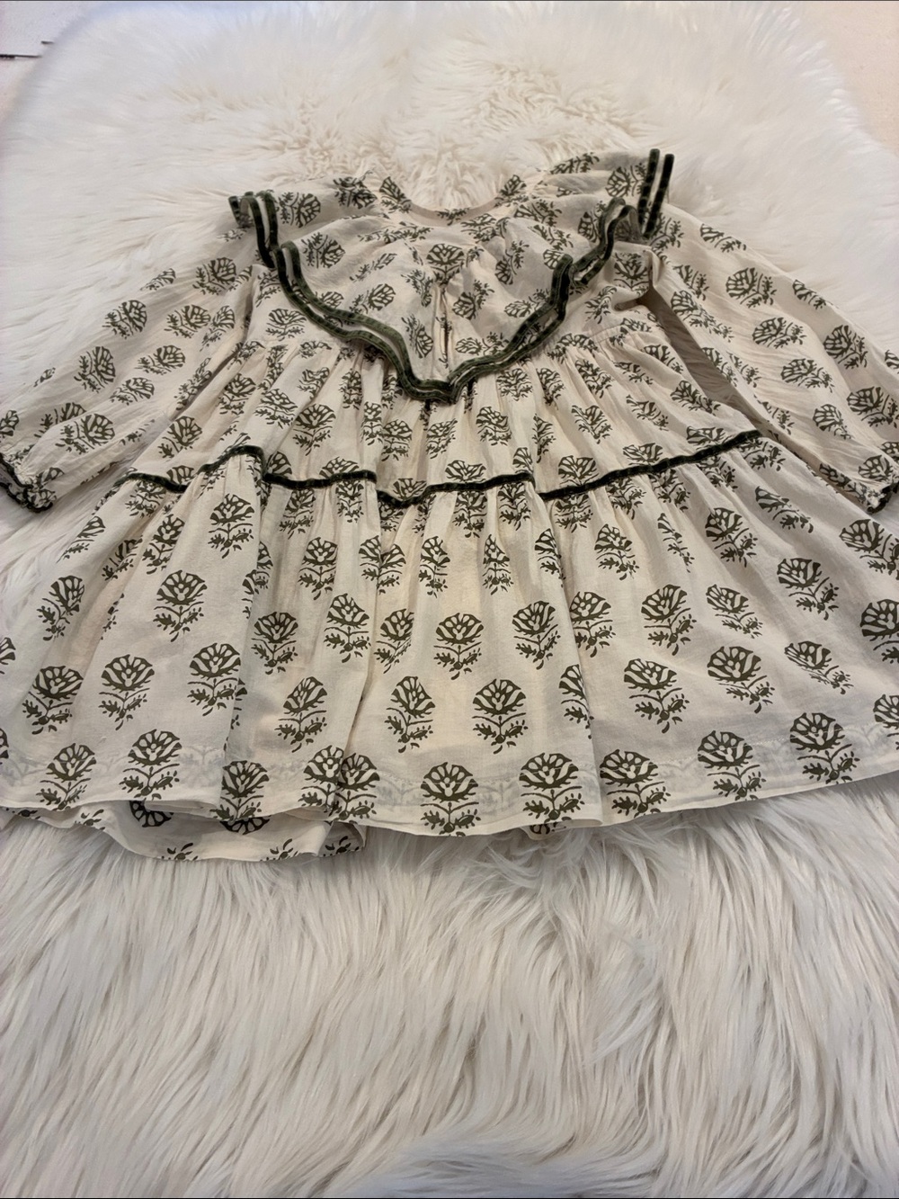 Pink Chicken Girls Rafaela Dress—Olive Rose Floral